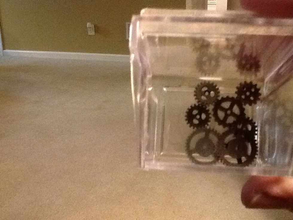 Here are a few gears. I added the small brads to cover the center holes.