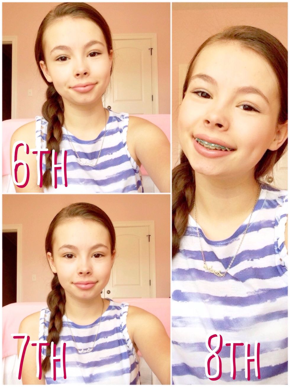 Here are all 3 of the finished looks! Their very natural, super simple, and perfect for school.