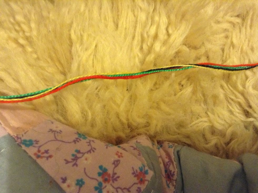 Here are all of my four colours at the end!