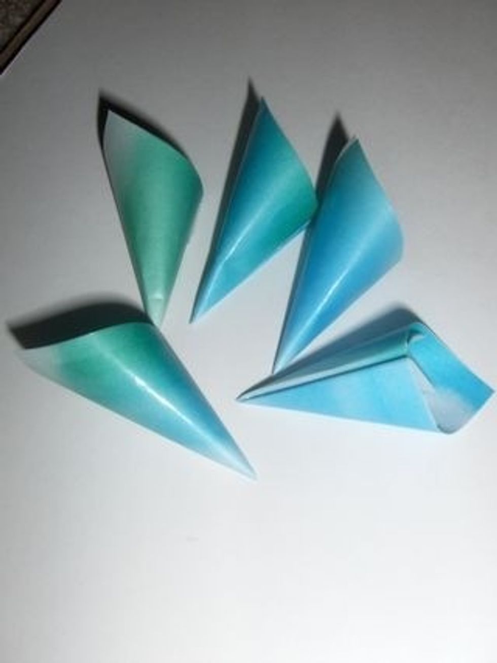 Here are all of your petals. Glue and tape to each other to make your flower.