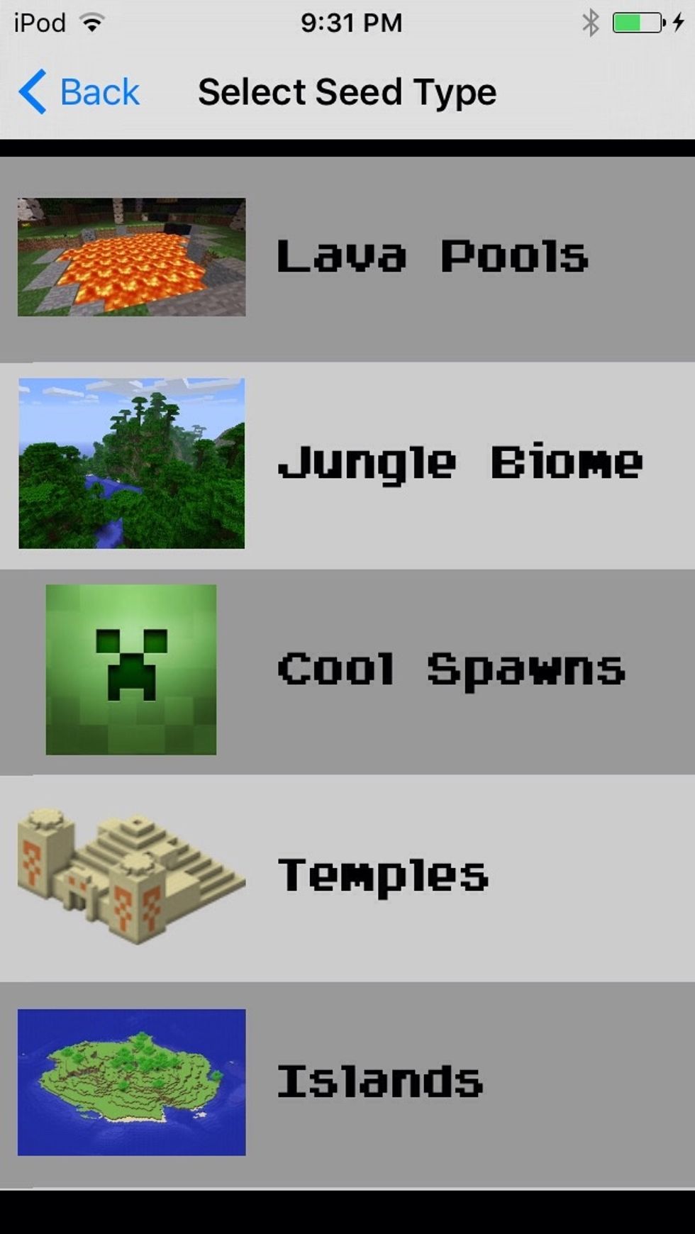 Here are all the kinds of seeds there are