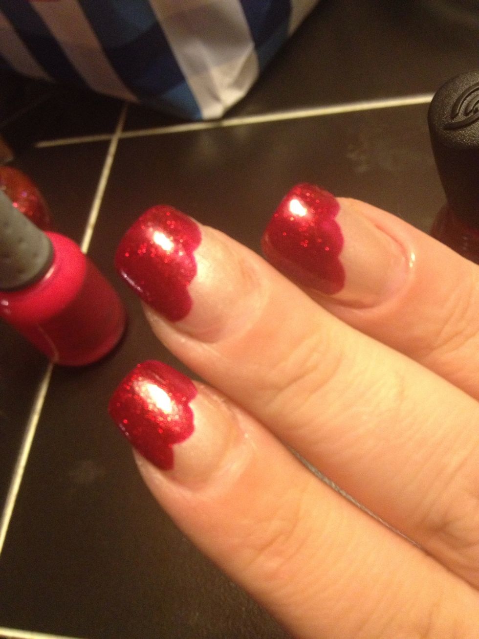 Here are all the nails. For a beginner you may stop here. However, to become better you may want to try the next step.