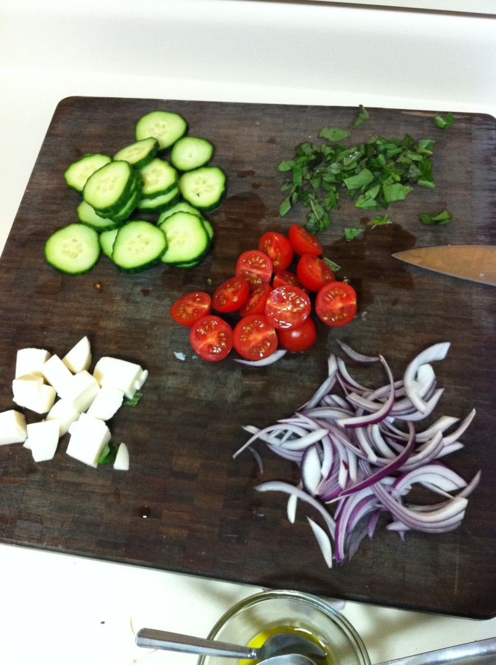 Here are all the prepped ingredients