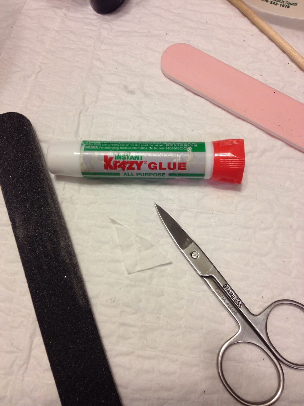 Here are all your goodies. You can use either tissue paper or a tea bag for the patch.