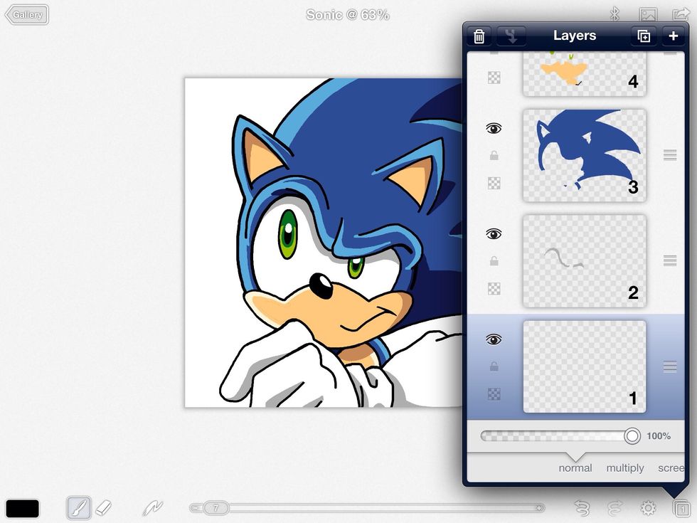 Here are how the lights and shadows look on the new layer. Make sure it's under the ink layer.