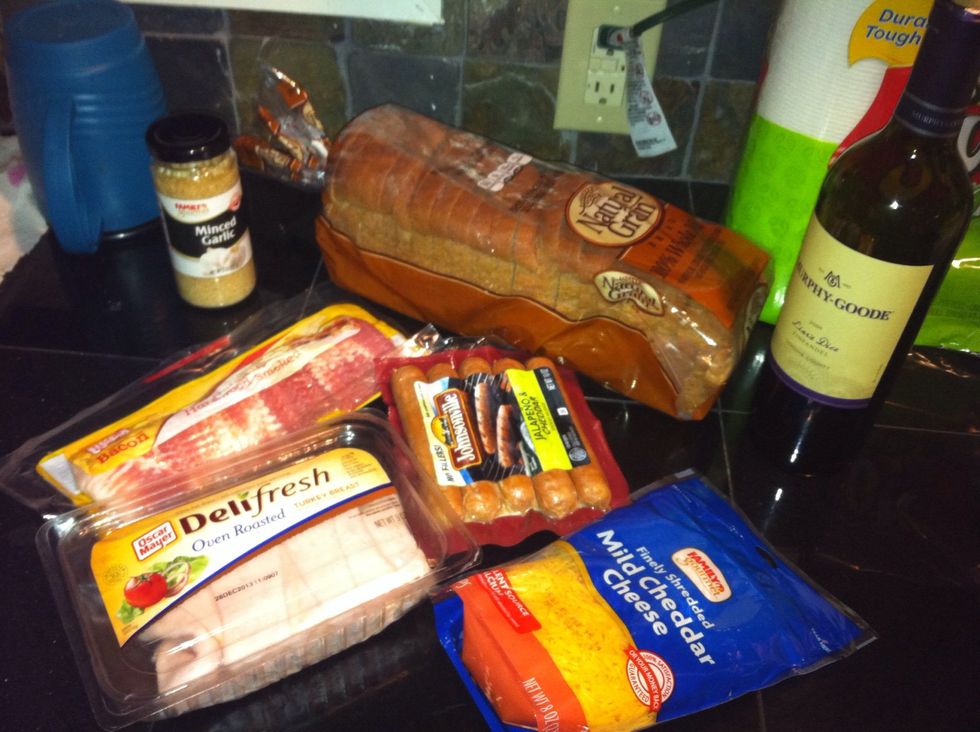 Here are mi ingredients for the "sanmich"