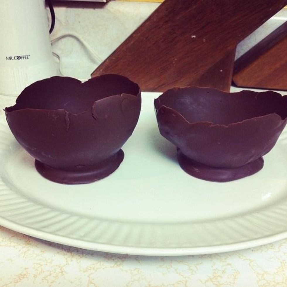 Here are my bowls! Not perfect, but still cute and totally edible!