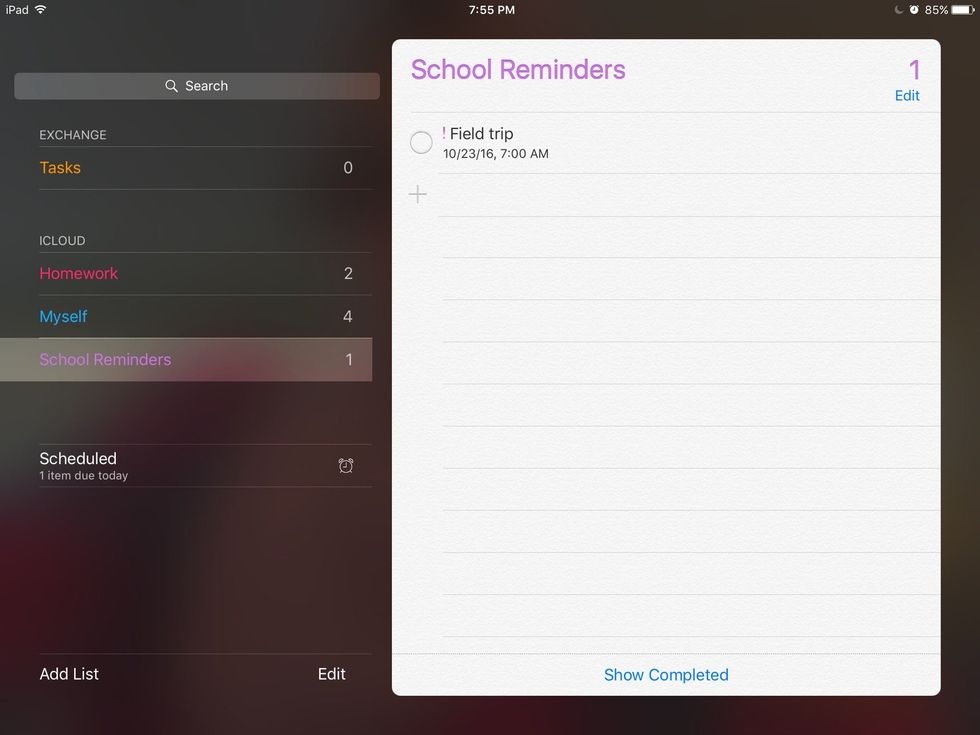 Here are some of my or as I want to call them ideas \ud83d\udca1 This to do list is called SCHOOL REMINDERS