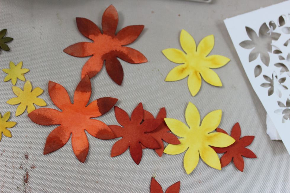 Here are some of the flowers I got out of the Heartfelt Creations Classic Sunflower die.