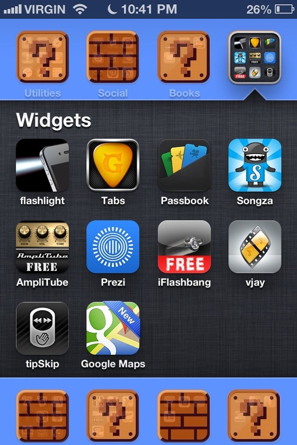 Here are some widget apps that I like in my widgets folder.