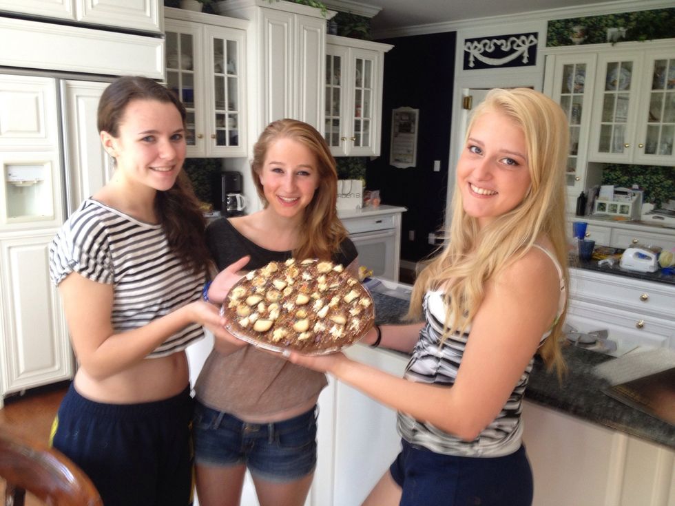 Here are the chefs with the creation!