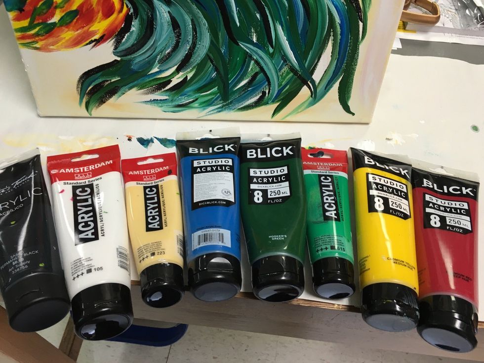 Here are the colors I am using.