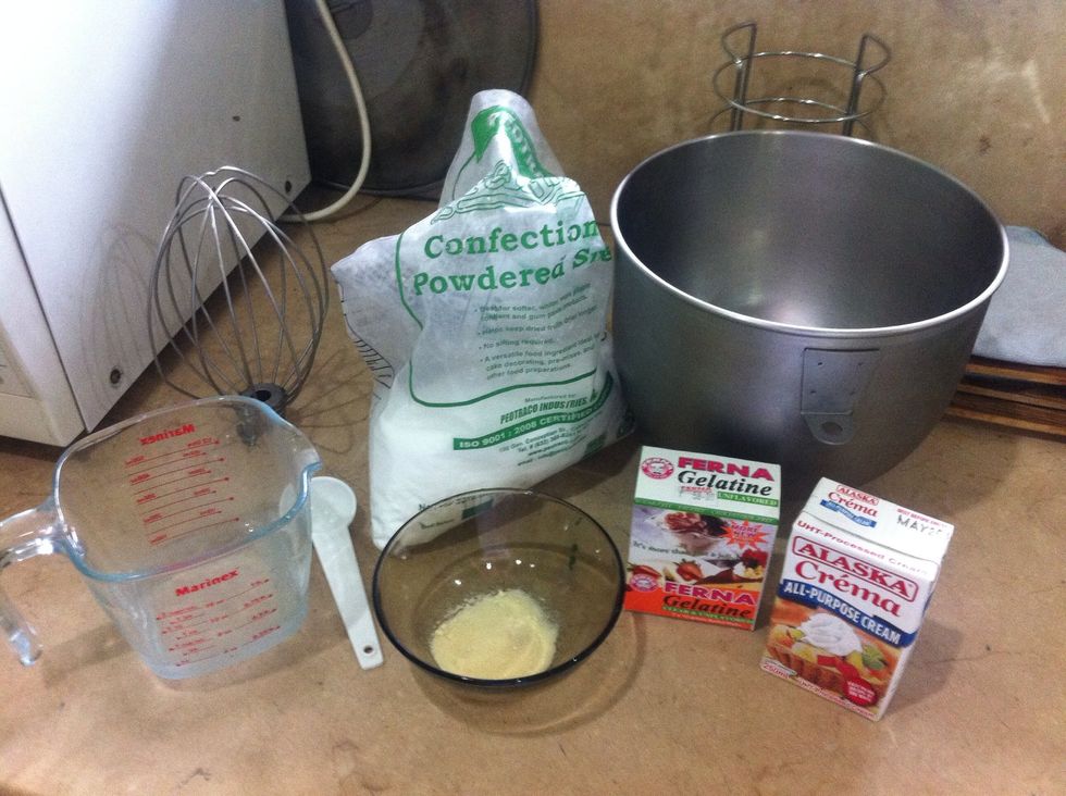 Here are the ingredients you need. Please do add the vanilla and the hot and cold pack.