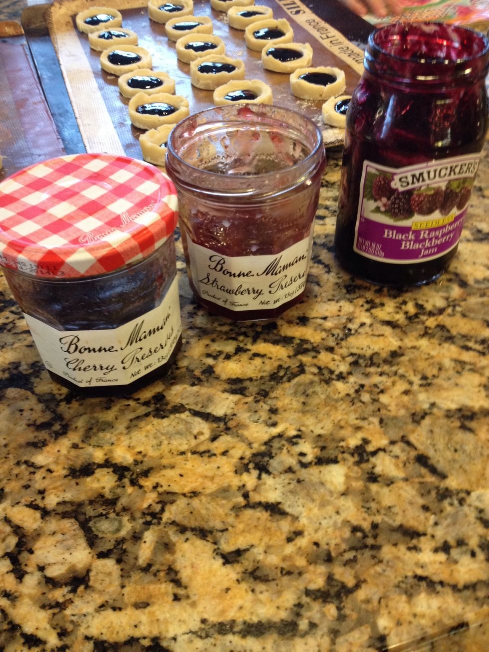 Here are the jellies I use. I love that brand of the cherry and strawberry as well as black raspberry jam