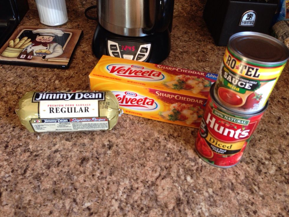 Here are the products I used! You can substitute to make it more spicy or less spicy by the type of tomatoes or sausage use...