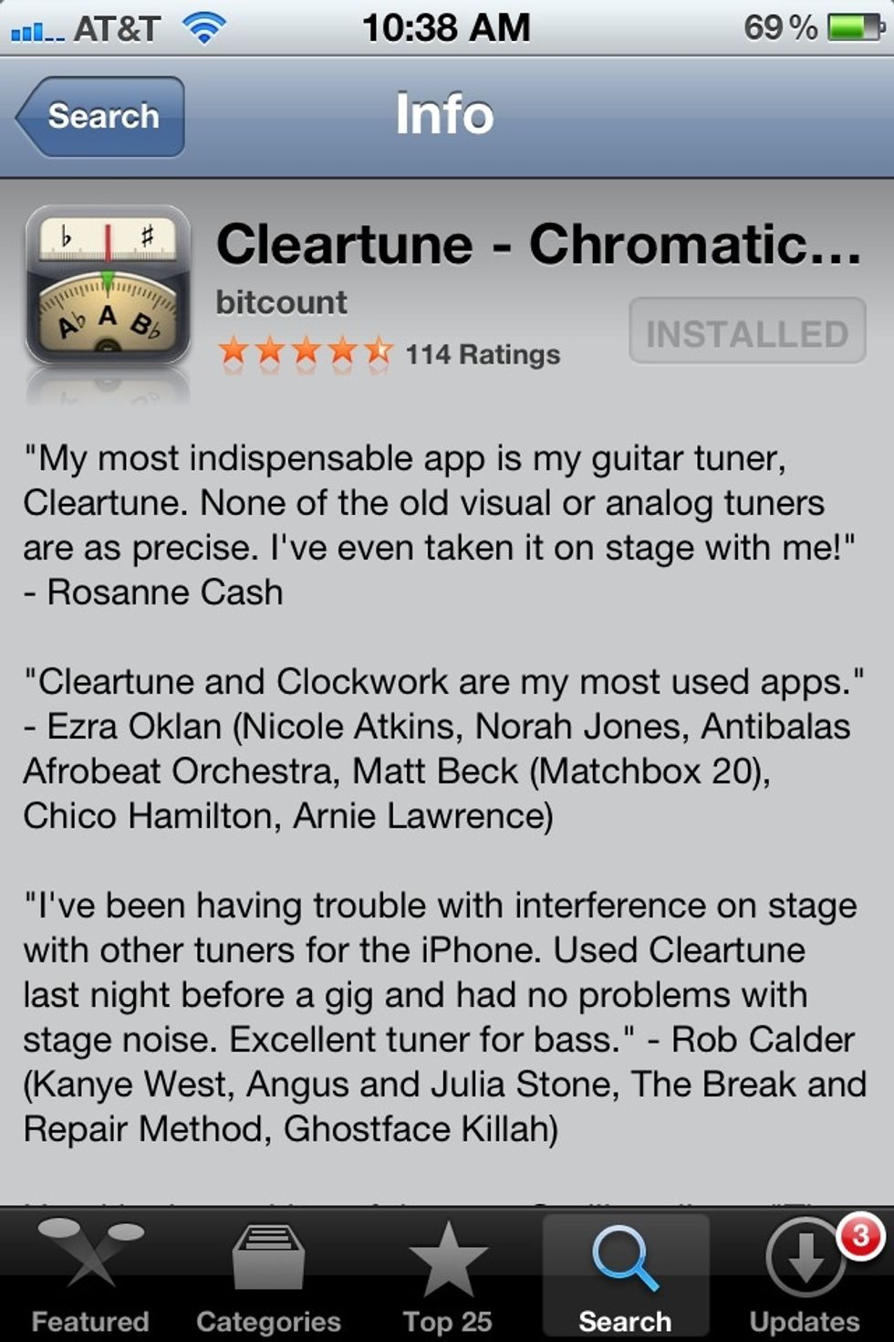 Here are the ratings for the app I use.