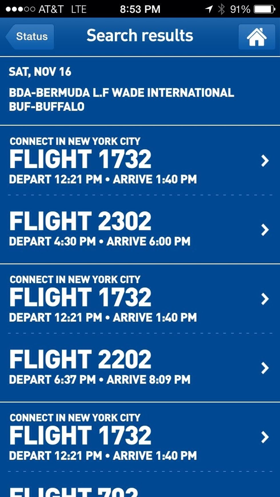 Here are the results