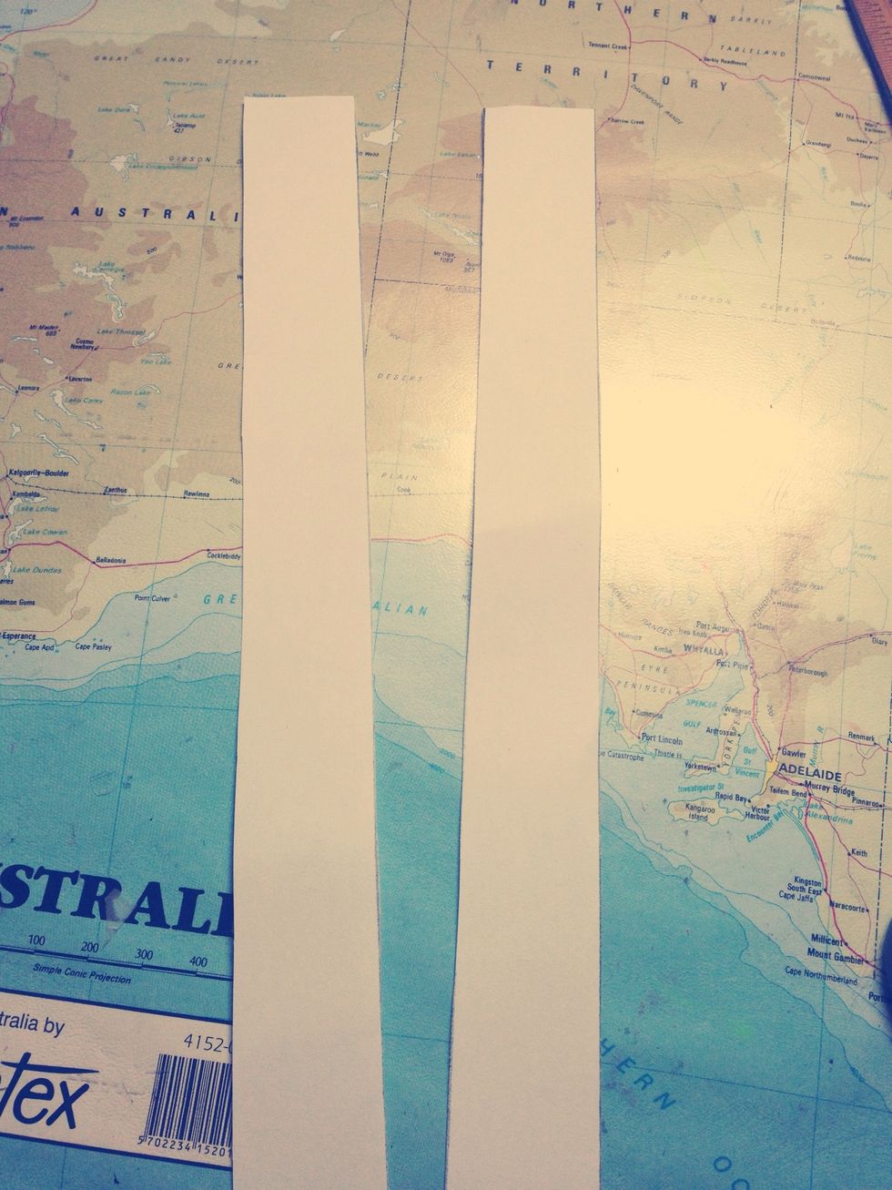 Here are the two strips. If you are using two colours, cut one strip of each colour.