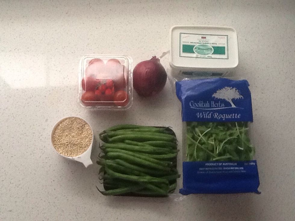 Here are your ingredients for the salad.
