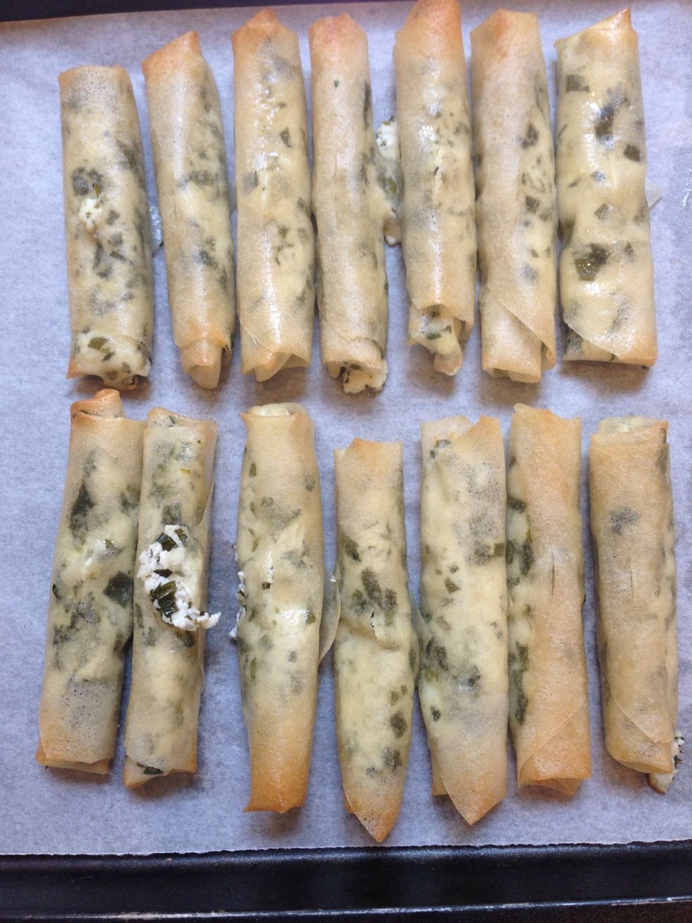 Here I have few bursted rolls. I must have put Lots of cheese or I rolled it very tight.