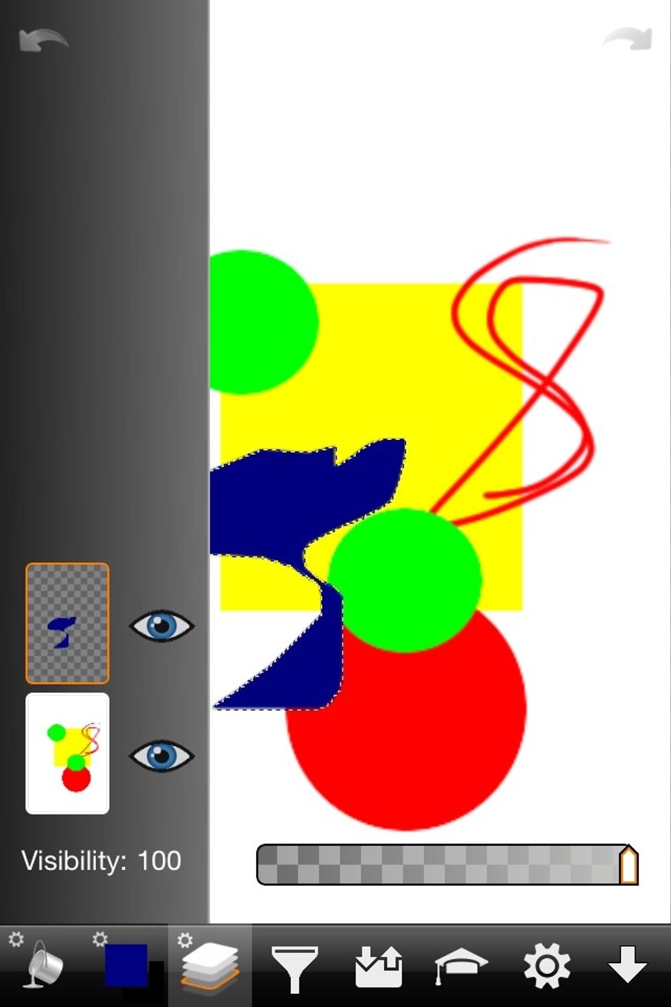 Here I put another blue image on another layer. (see my layers guide to help understand layers).