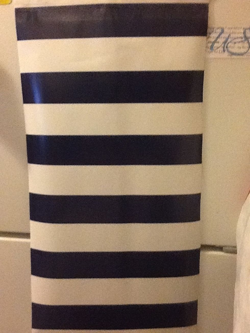 Here I put it on my refrigerator because I haven't gotten my locker yet