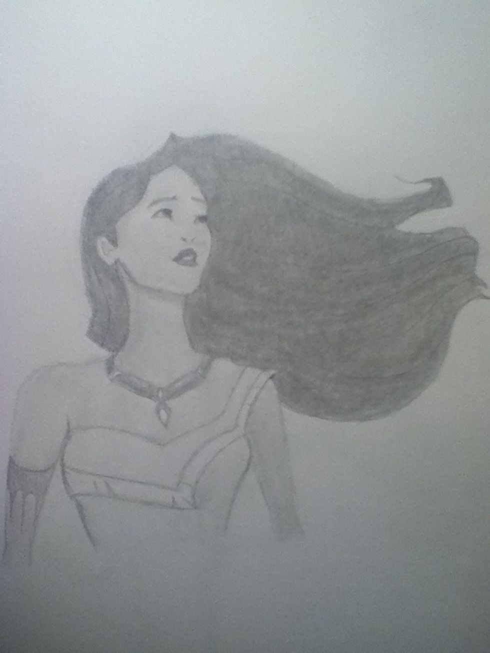 Here I shaded her do show what she would look like smooth shaded :P