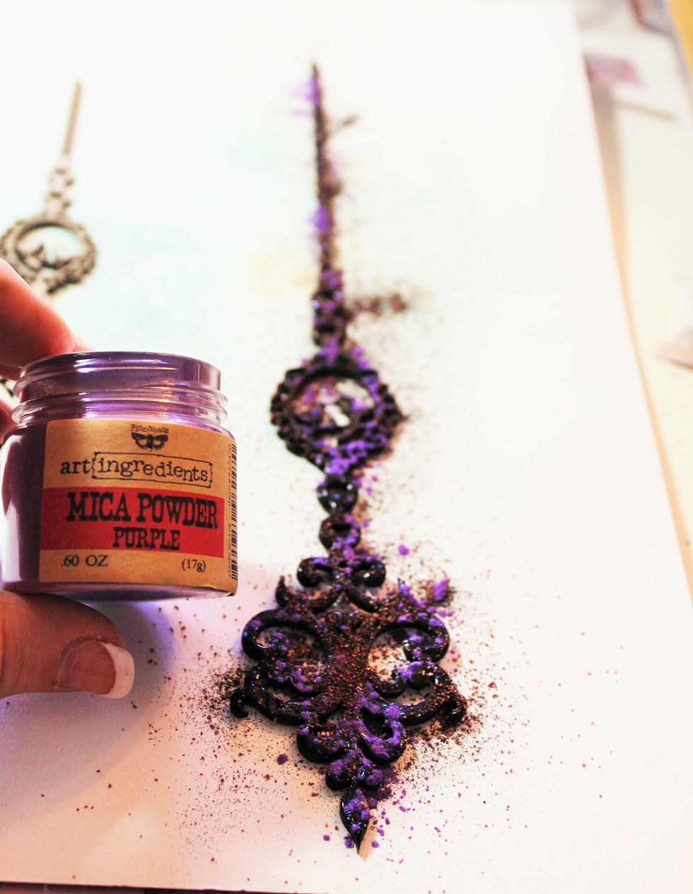 Here, I used purple.