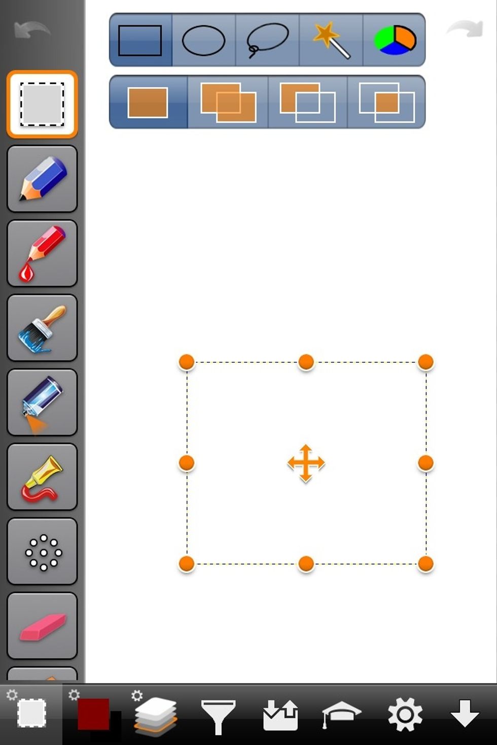 Here I used the square selection tool  You can move the selected area by dragging the center positioning arrows.