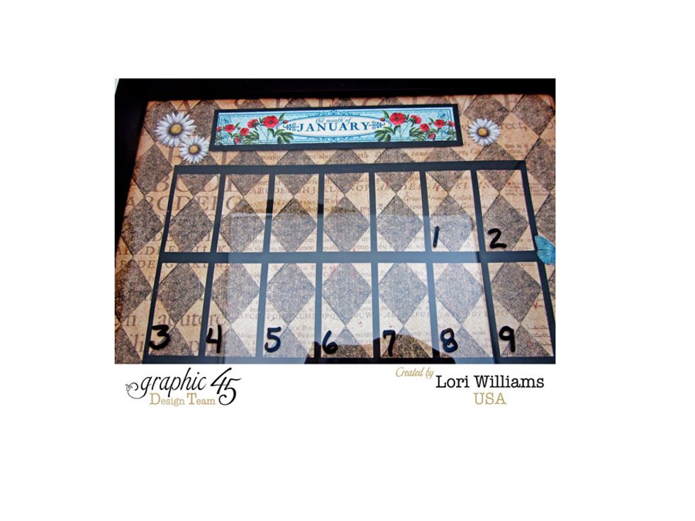 Here is a close up of the finished frame...you might notice the background paper is different from the tutorial pictures. Note: Be sure to have your grid going in the right direction.