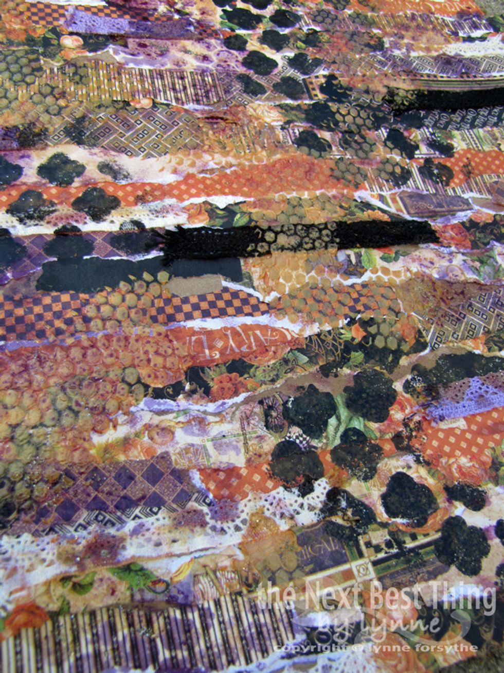 Here is a close up of the finished paper.
