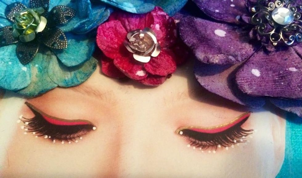 Here is a close up of the pen work I did on her dreaming eyes...Thanks again for checking out my project. Be sure and come back soon for more guides. Have a beautiful Everything. X0X Monica Downing