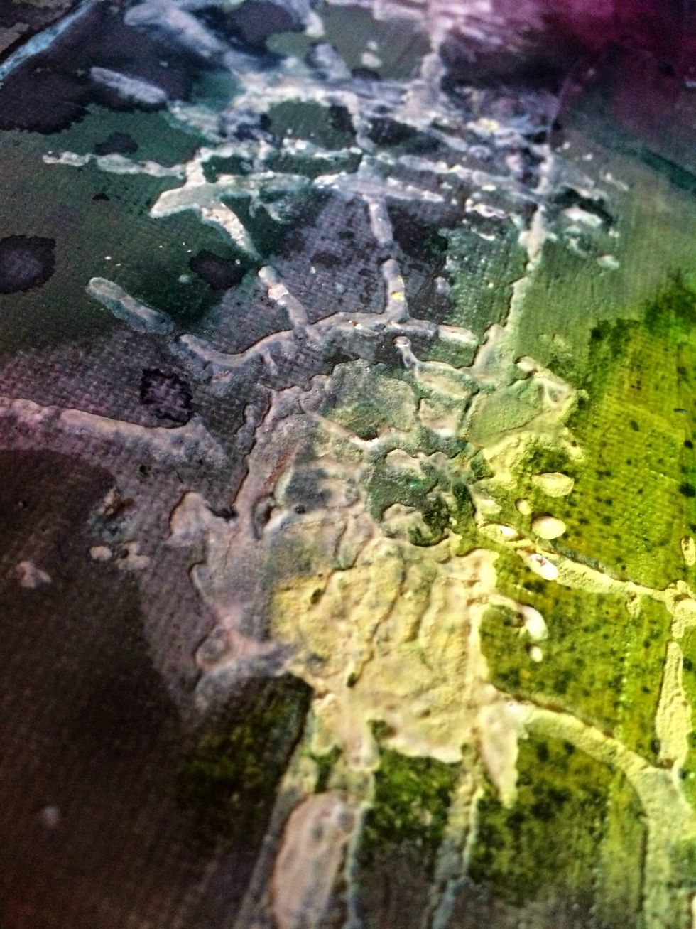 Here is a close up shot of the awesome texture you can achieve using the Art Anthology Mud along with any of the amazing Art Anthology Stencils.