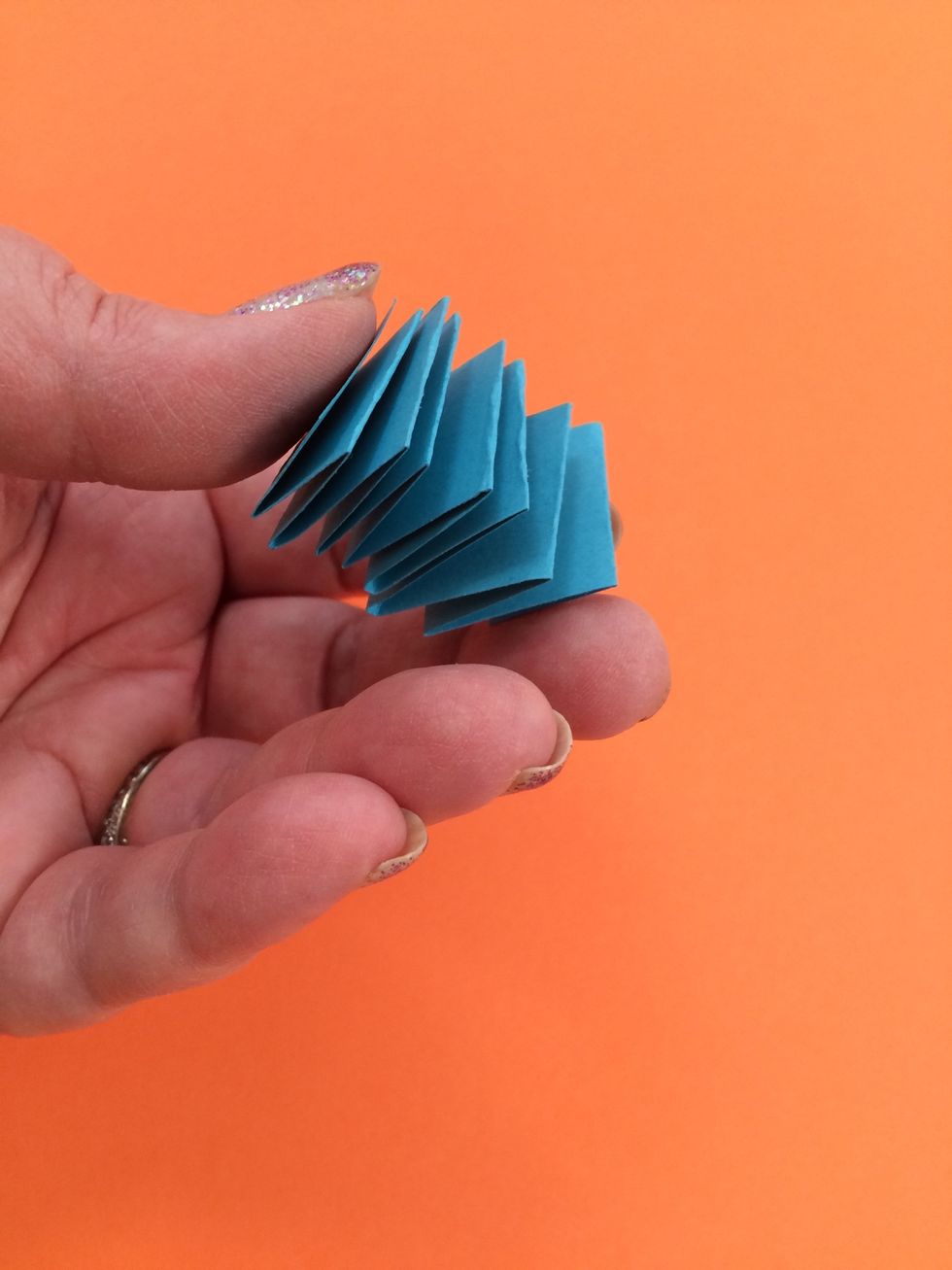 Here is a completed accordion fold.