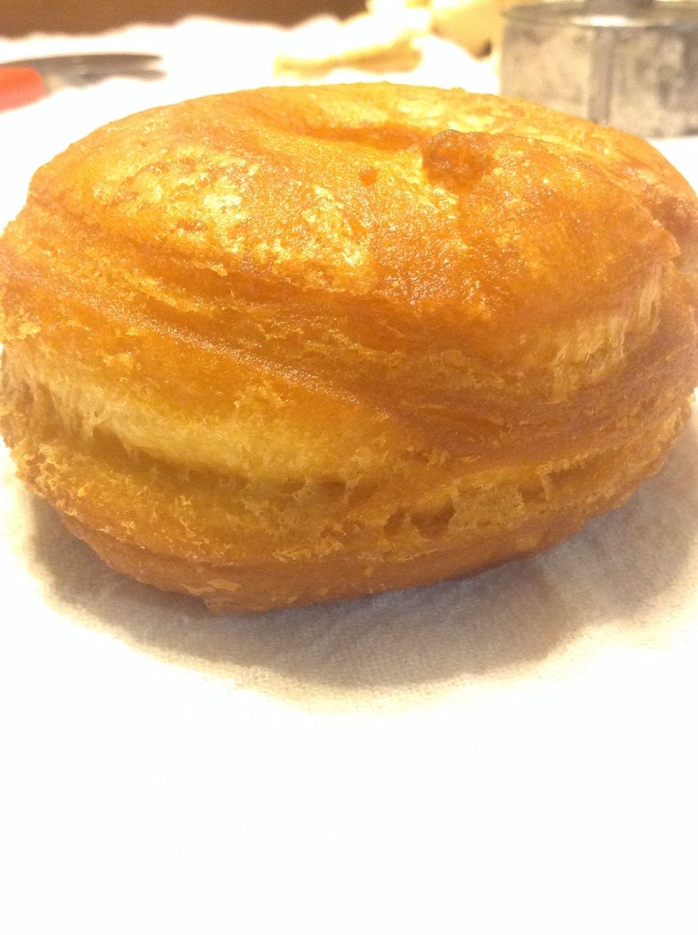Here is a cronut in all it's flaky goodness!