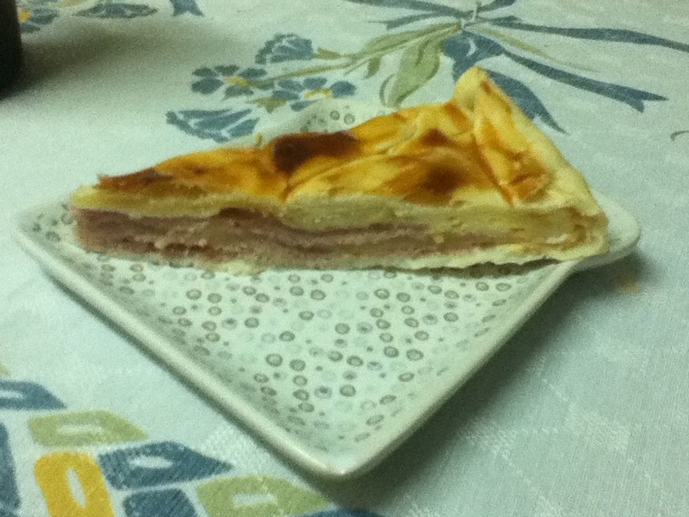 Here is a photo of a slicw of it It is really delicious!