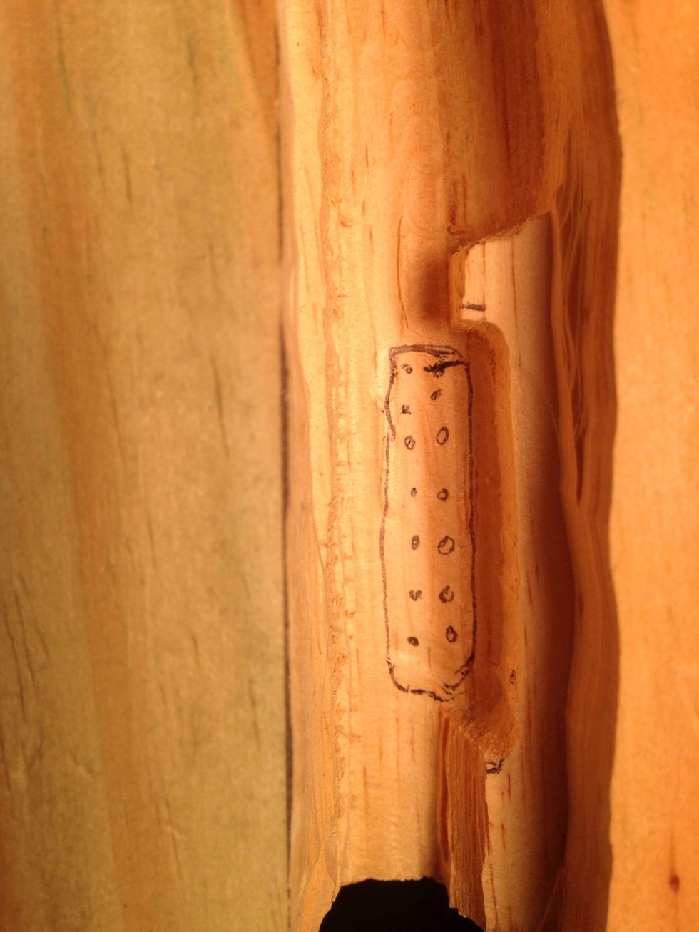 Here is a picture of the channel and I have drawn where I think the iPad speaker will sit in the upright channel. The iPad will rest horizontally if you like but you won't get the cool speaker effect.