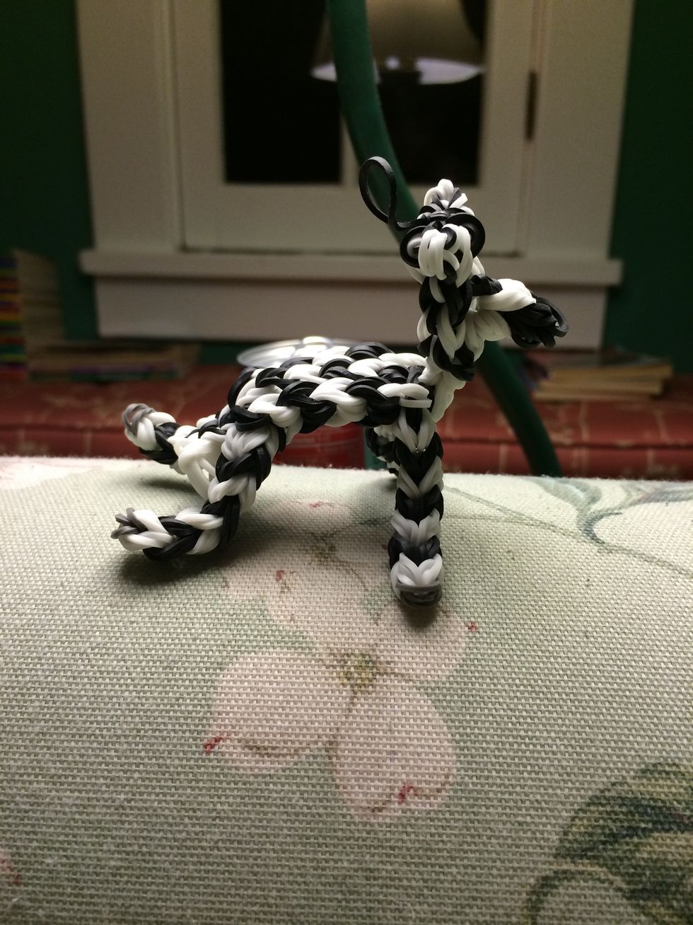 Here is a side view of your finished zebra.