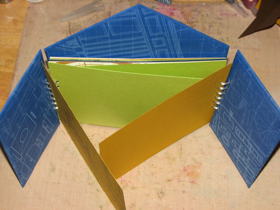 Here is a top view of how this bi-fold/gate fold album looks once it has been assembled.