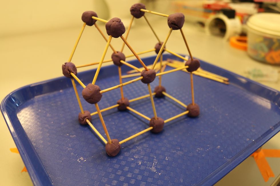 Here is an example of a structure with play-dough.