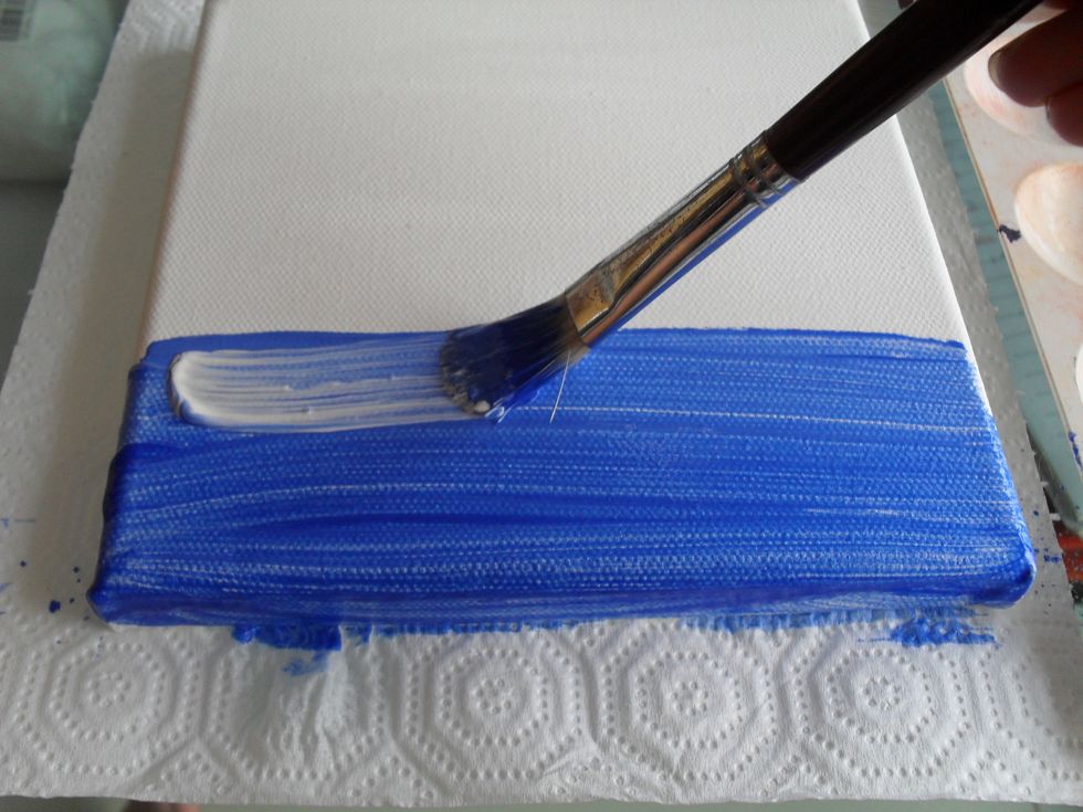 Here is an example of mixing on the canvas, but I find mixing before hand a bit easier, but it's different for everyone so have fun with it!