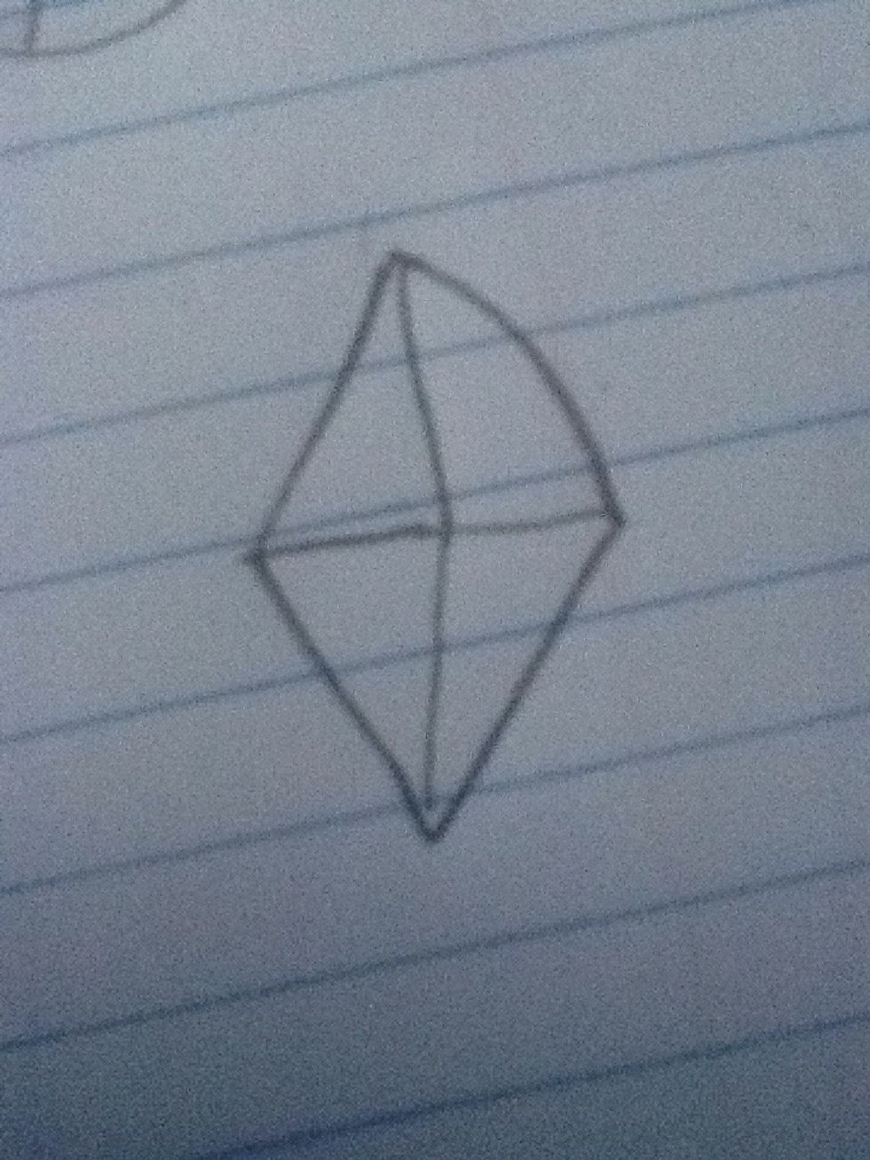 Here is another way to draw a jewel You first draw your jewel shape then just draw some lines that meat up in the middle. If your jewel has corners then I suggest to use the corners like I did.
