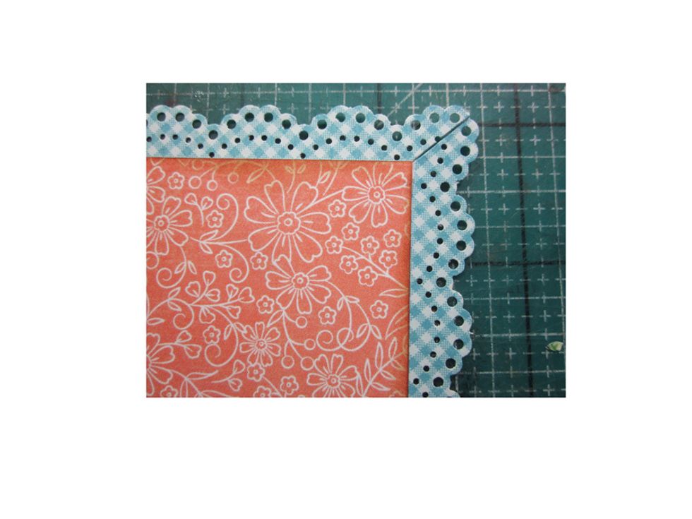 Here is how your edges will look once you've cut them and cleaned them up.