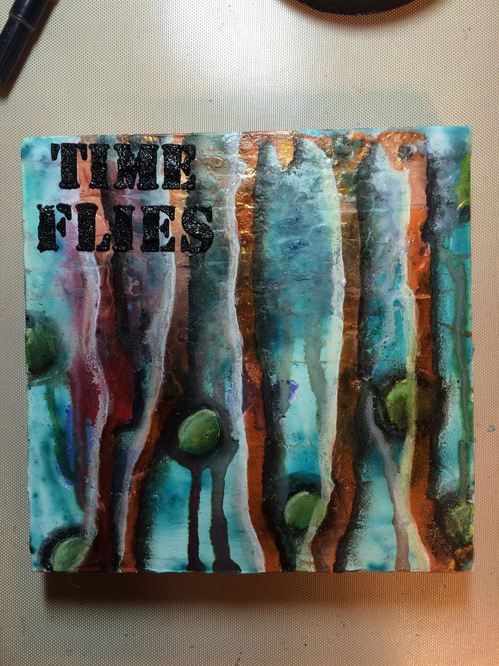 Here is my completed canvas. Thanks for following along with me.