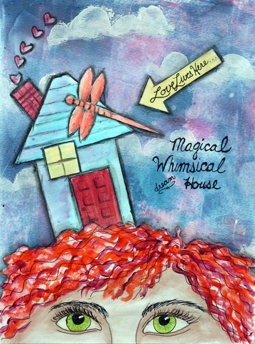 Here is my completed page of my Magical Whimsical Dream House.  Until next time...