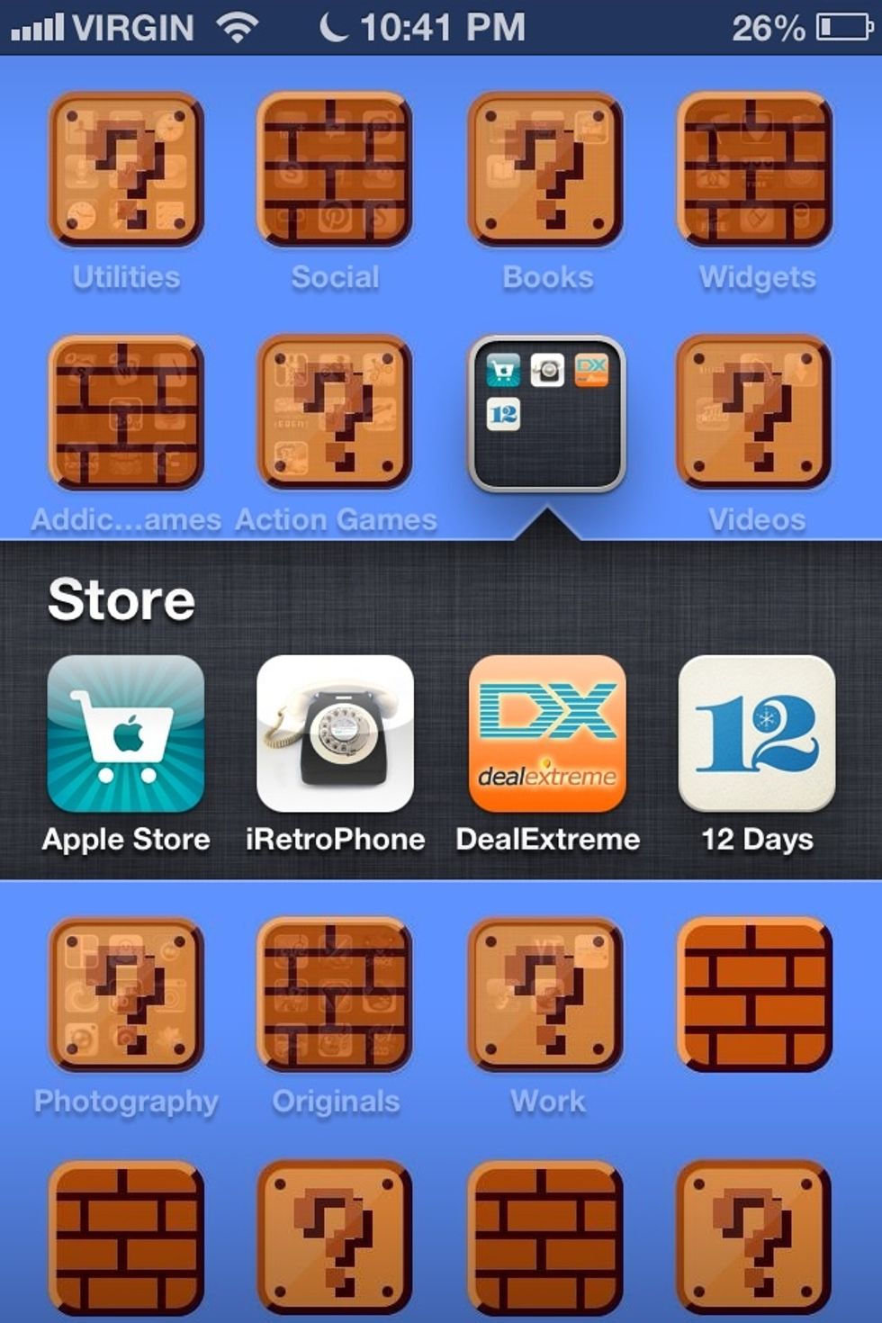 Here is my folder for my store apps. I dont know why iRetroPhone is in there! :P