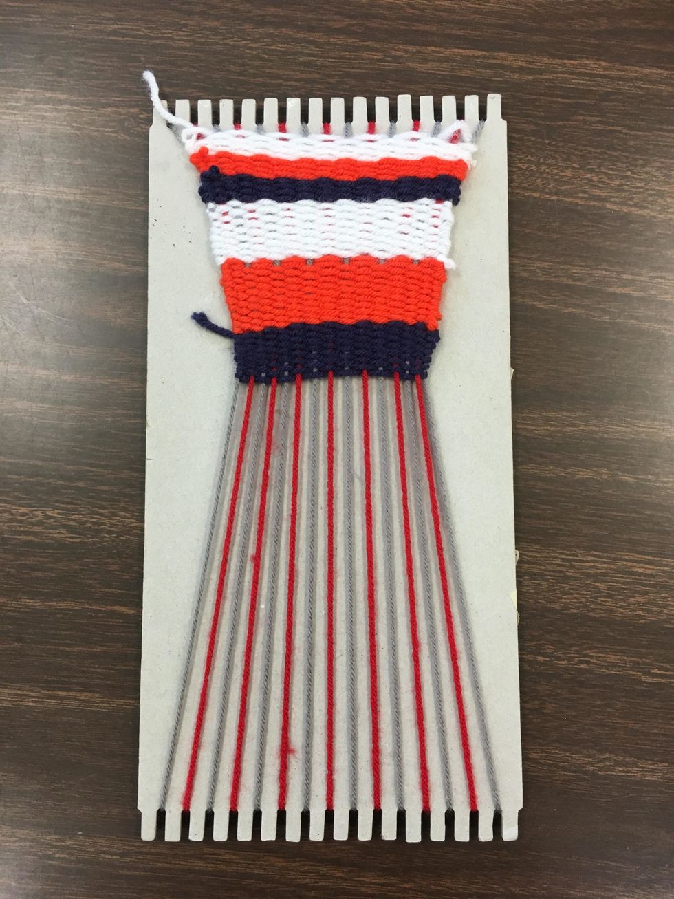 Here is my last step in my short weaving project.