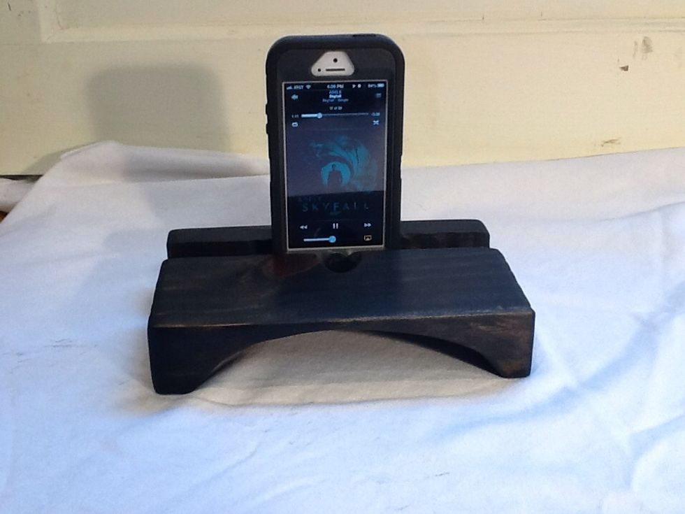 Here is my Otter Box iPhone 5 jamming out to SKYFALL with about 80 db, so awesome. It works great.