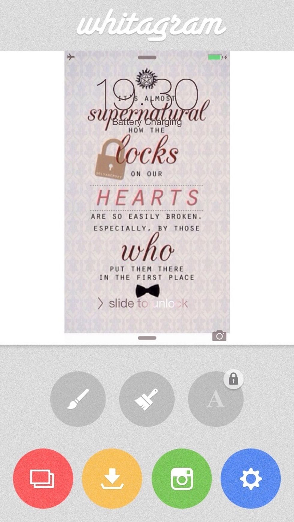 Here is my photo, click the middle button to choose a colour for the background