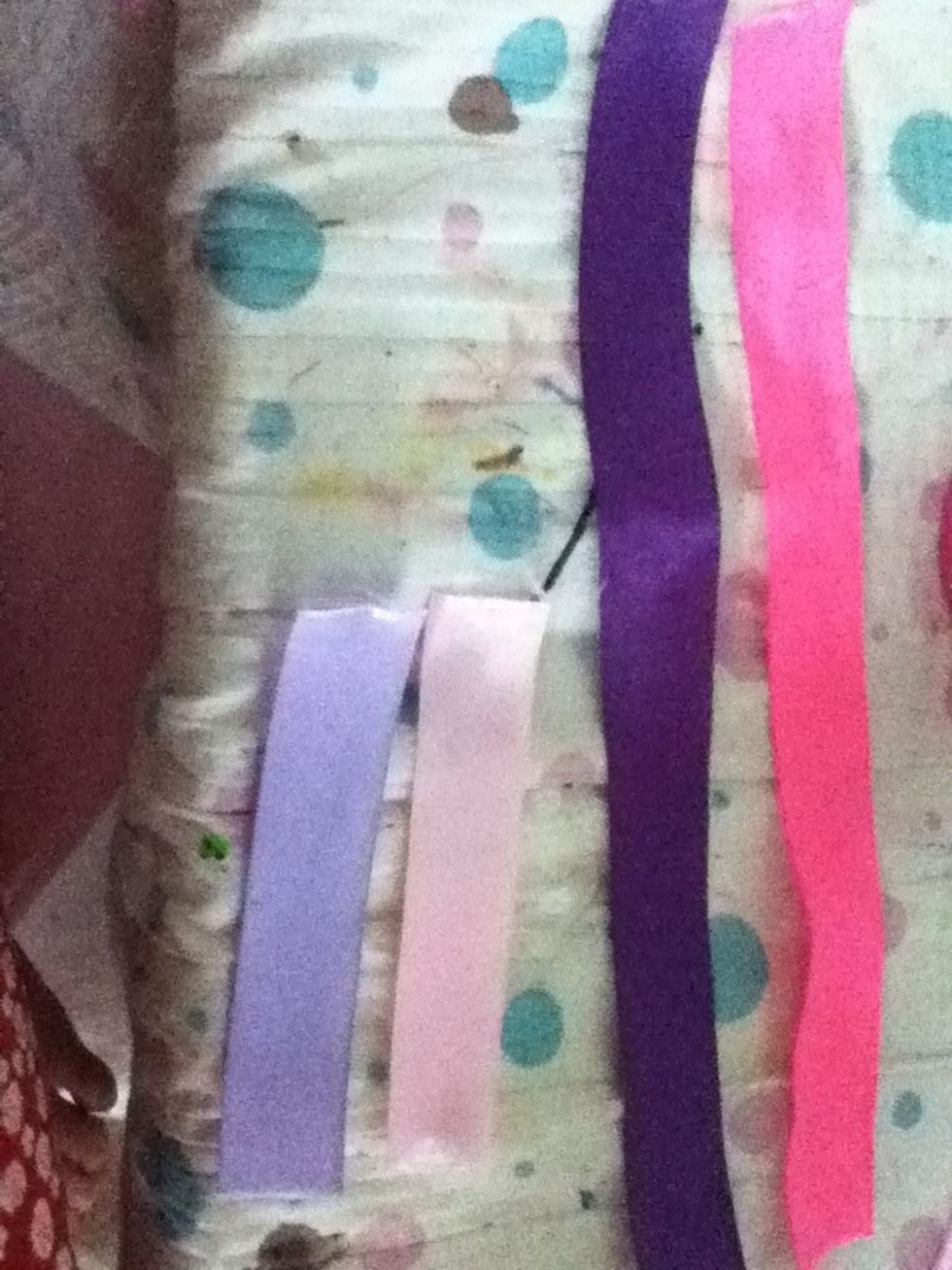Here is my ribbons ready to bee glued